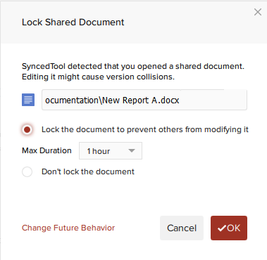 can you lock a document in word